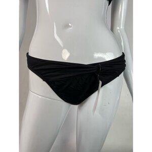 Tommy Bahama Womens Twist Front Hipster Bikini Swim Bottom Black  M New